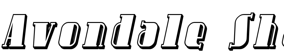 Avondale Shaded Italic cкачати шрифт безкоштовно